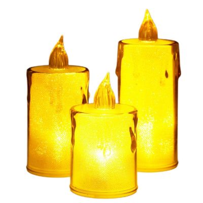 20. DECORATIVE CANDLE 10.5 CM AMBER WARM WHITE 1 LED