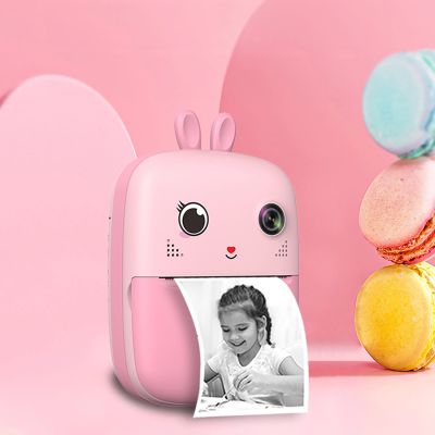 11. Mini Thermal Printer for Kids with Camera and Camcorder - Pink