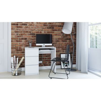 2. LIMA DESK LEFT WHITE MATTE