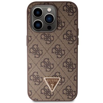 3. Guess GUHCP14LP4TDSCPW case for iPhone 14 Pro - brown Crossbody 4G Metal Logo