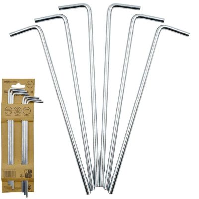 9. TENT PEGS 18CM SET 6 PCS METAL ENERO CAMP
