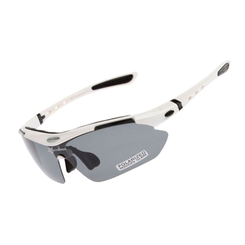 2. Rockbros polarized sunglasses 5 lenses white