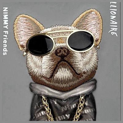 7. Nimmy Glasses Cool Dog Case for iPhone 16 Pro Max - Gray