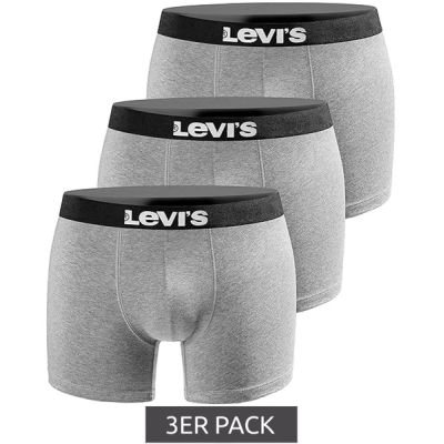 2. Levi's Boxers 3-Pack Men's Gray Cotton Boxer Briefs
