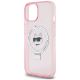 6. Karl Lagerfeld KLHMP15SHMRSCHP iPhone 15 6.1" pink/pink hardcase Ring Stand Choupette Head MagSafe
