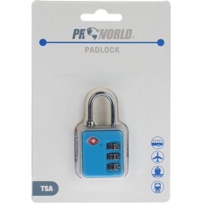 6. COMBINATION PADLOCK FOR SUITCASE BAG PROWORLD BLUE