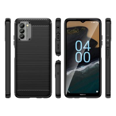 2. Carbon Case cover for Nokia G400 flexible silicone carbon cover black