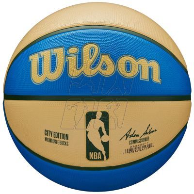 3. Wilson NBA Team City Edition Milwaukee Bucks Ball WZ4016517ID basketball