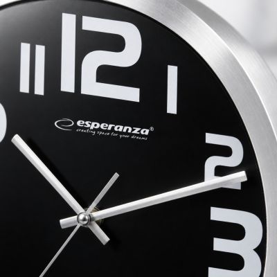 8. ESPERANZA WALL CLOCK ZURICH BLACK EHC013K