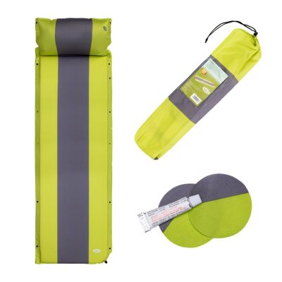 11. NILS CAMP NC4349 Self-inflating mat with pillow Green-gray