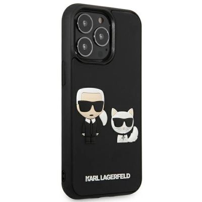 4. Karl Lagerfeld KLHCP13L3DRKCK iPhone 13 Pro / 13 6.1" black/black hardcase Karl&Choupette Ikonik 3D