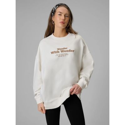 Women's oversize sweatshirt without hood 4F 4FRSS26TSWSF2993-11S