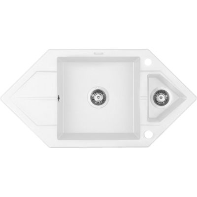 1.5-bowl granite sink with drainer - Space-Saver ZQP A653 5908212063934