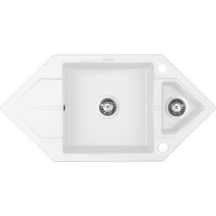 1.5-bowl granite sink with drainer - Space-Saver ZQP A653 5908212063934