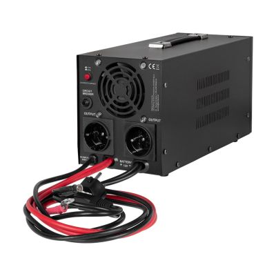 3. KEMOT PROsinus-1000 emergency power supply, pure sine wave converter with charging function, 12V 230V 1000VA/700W - black