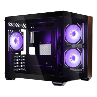 Cooler Master Elite 481 Wood Mini Tower Black