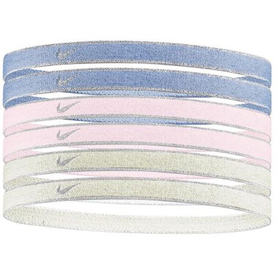 Nike Swoosh Sport Metallic Purple, Pink, Yellow 6-Pack Hairbands N1002008511OS