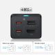 12. Baseus fast charger GaN5 Pro HUB HDMI 2 x USB-C / USB-A / HDMI 4K 30Hz 1.5m black + USB-C cable - USB-C 100W 40Gb/s (USB4) 1m (CCGP110201)