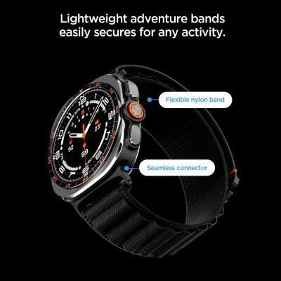6. Spigen WBF1 Strap for Samsung Galaxy Watch Ultra 47mm - Black