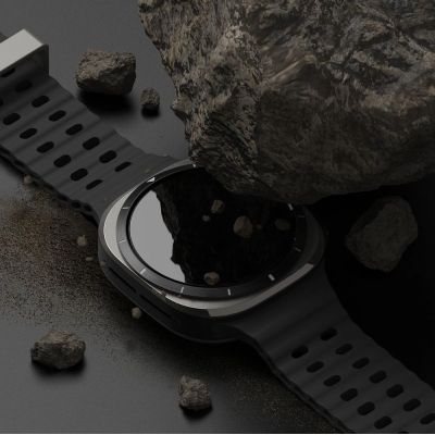 6. Ringke Slim & Tempered Glass Case + Glass Set for Samsung Galaxy Watch Ultra 47mm - Transparent