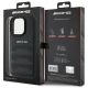 8. AMG Leather Debossed Lines Black Logo iPhone 16 Pro Max Case - Black