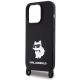 5. Karl Lagerfeld KLHCP15XSCBSCNK iPhone 15 Pro Max 6.7" hardcase black/black Crossbody Silicone Choupette