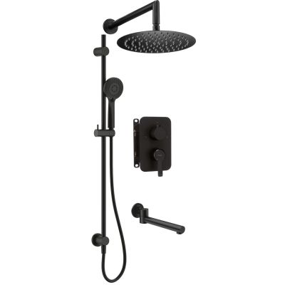 Concealed shower set with mixing box