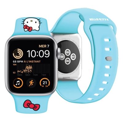 4. Hello Kitty Silicone Kitty Head strap for Apple Watch 38/40/41mm - blue