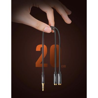 8. Ugreen cable 3.5 mm headphone splitter mini jack AUX 25cm black (20816)