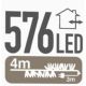 8. CHRISTMAS LIGHTS STRING LIGHTS 576 LED TIMER 3 COLOURS