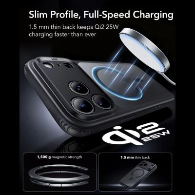 5. ESR Classic Hybrid MagSafe Case for iPhone 18 Pro / 17 Pro - Black