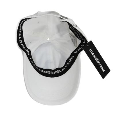 5. Karl Lagerfeld Paris Choupette Strapback Cap White – L5WH7944 wht