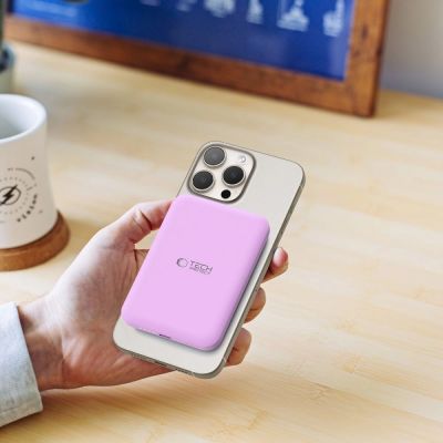 8. Tech-Protect LifeMag MagSafe PB10 5000mAh Power Bank - Pink