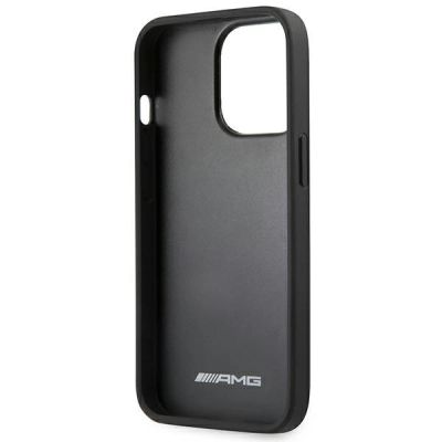 7. AMG AMHCP14LDOLBK iPhone 14 Pro 6.1 "black / black hardcase Leather Hot Stamped