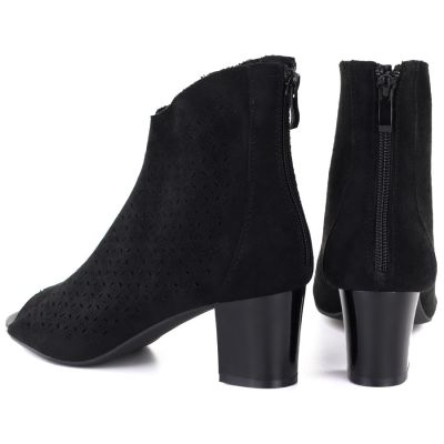 3. Women's open-toe ankle boots, black, M.Daszyński MR1954-23