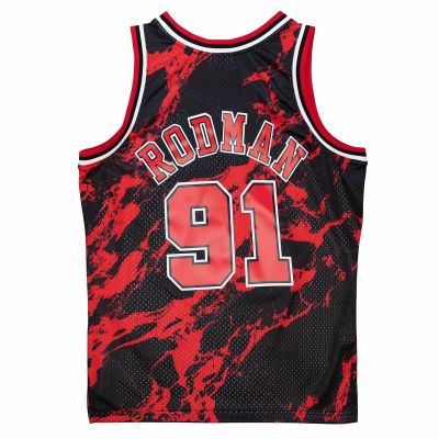 2. Mitchell & Ness Marble NBA Swingman Dennis Rodman Chicago Bulls Jersey