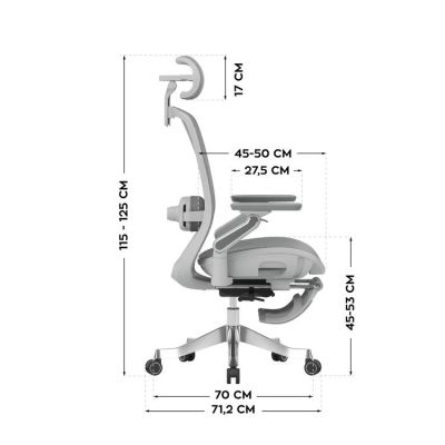 9. Leadpro 8.7 Grey Swivel Chair
