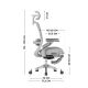 9. Leadpro 8.7 Grey Swivel Chair