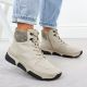 11. Comfortable Beige Women’s Ankle Boots Rieker 45955-60