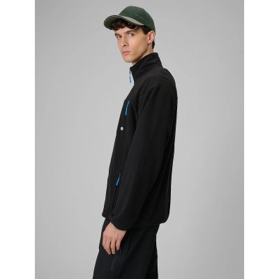 3. Men's relaxed fleece with stand-up collar 4F 4FRSS26TFLEM502-20S