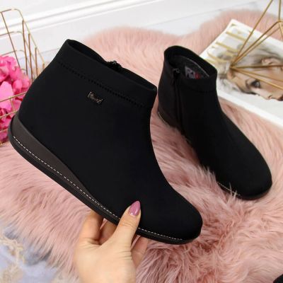 27. Women's insulated black ankle boots Rieker W 98251-00