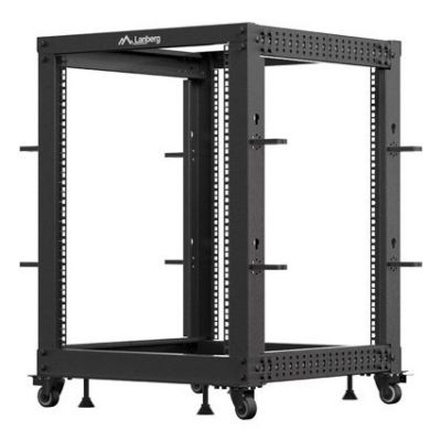 2. OPEN RACK 19" 15U 600X600-1100 ADJUSTABLE BLACK LANBERG