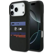 BMW M Silicon Horizontal Line MagSafe Case for iPhone 17 Pro - Black