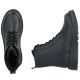 11. Women's leather ankle boots with platform, black, Rieker 70410-00