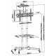 7. Equip Bodenstandhalter floor holder 37-70/50kg 1TFT 2Ablagen Höhe black