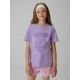 Girls' regular printed T-shirt 4F 4FJRAW26TTSHF4240-52S