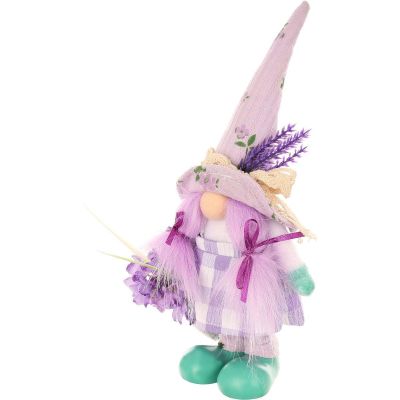 8. Gnome 25cm with lavender girl spring decoration