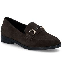 Women's brown suede leather loafers Rieker 46262-25
