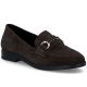 Women's brown suede leather loafers Rieker 46262-25