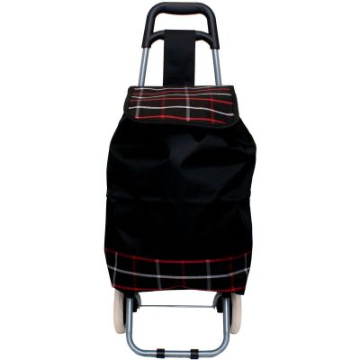 3. TROLLEY SHOPPING BAG ON WHEELS WITH FRAME 31L BLACK